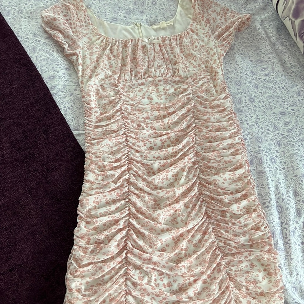 Pink floral dress